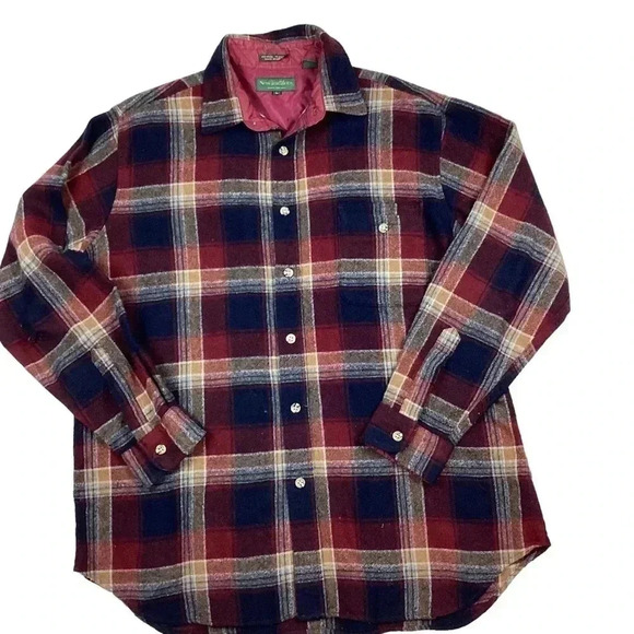 Vintage New Traditions 70s wool plaid flannel - Picture 1 of 4